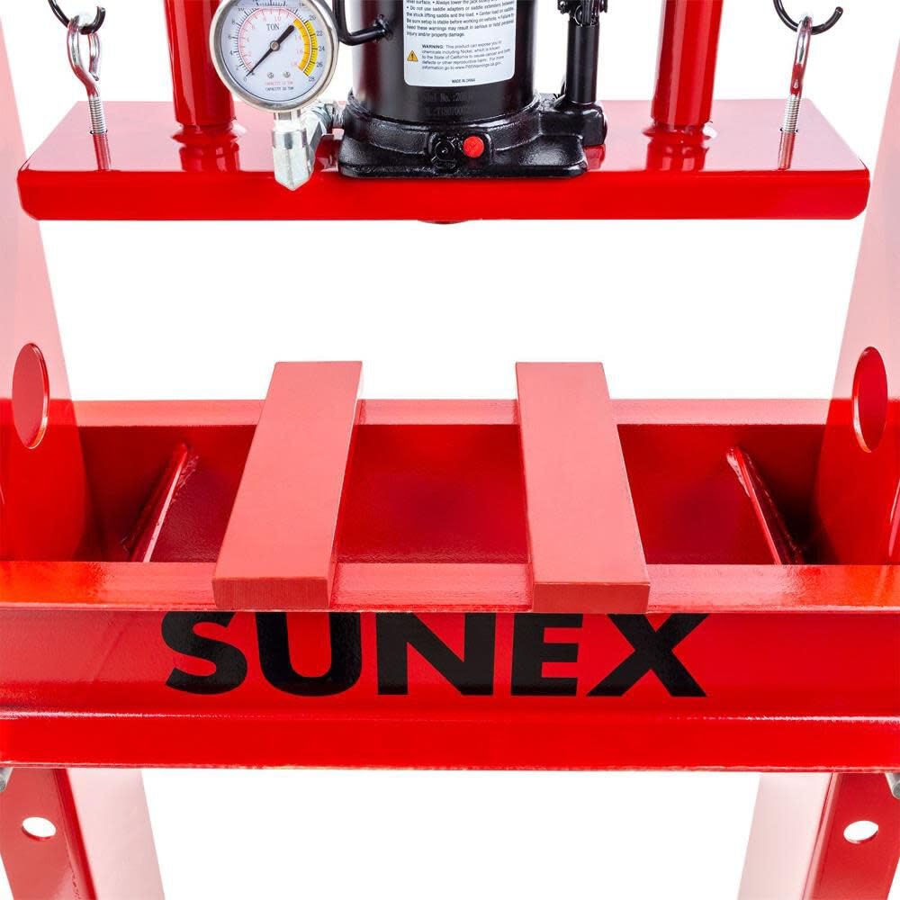 Sunex 5720 Fully-Welded Manual Hydraulic Shop Press, 20 Tons - WoodArtSupply