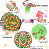 YUE ZHE 6 PCS Diamond Painting Keychains Double Sided Flower Fairy Diamond Art Kits for Adults DIY 5D Painting Keychains Ornaments for Adults Beginners DIY Crafts Decor YUE ZHE