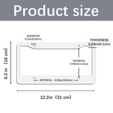 OKBA 10 pcs Sublimation License Plate Frame Blanks,White Metal Aluminum car Tag, DIY Custom Picture Design for car tag Frame (12.2x6.3x0.04in) OKBA