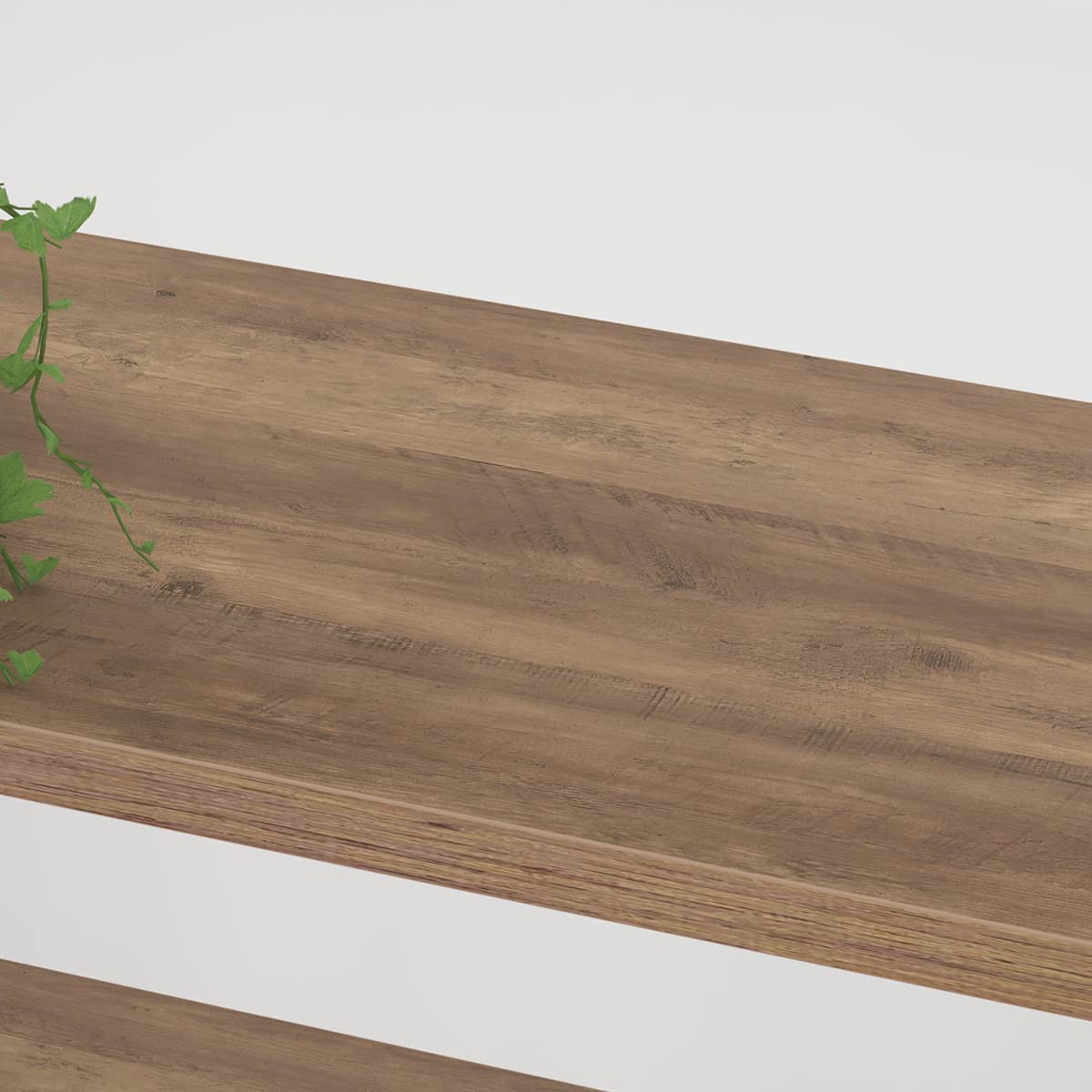 HSH Rustic Oak 6-Tier Tall Bookcase & Storage Rack with Metal Frame HSH