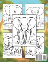 Elephant Coloring Book For Kids: +40 Fun And Easy Drawings Of Cute Elephant To Color For Kids, Boys And Girls Who Love Elephant, Stressrelief Relaxing Majosta