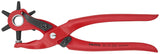 KNIPEX - 90 70 220 Tools - Revolving Punch Pliers (9070220), Red Knipex Tools LP