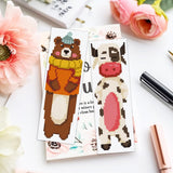 ACRNIGHEET 6PCS Cross Stitch Bookmark Kit for Beginner Cartoon Animals Stamped Cross Stitch Kits for Adults DIY Embroidery Bookmark Kits Crossstitch Kits Adult with Instructions Hand Craft Gift 11CT ACRNIGHEET