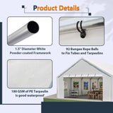 20x40 Large Party Tent Canopy, Heavy Duty Waterproof Event Tent with Removable Sidewalls &Double Roll-up Doors, Wedding Gazebo Shelter for Parties, Weddings, BBQ, Birthday, Camping and Outdoor Events Hohuqeri