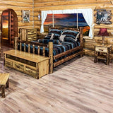 Montana Woodworks Log Nightstand with Drawer - Glacier Country Collection Montana Woodworks