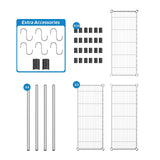 Guan River 3-Shelf Storage Shelf Adjustable Metal Shelf Wire Shelving Storage Rack Display Shelf for Office,Kitchen,Bedroom,Bathroom,Laundry,Pantry Basement,Garage(Chrome,36" L x 14" W x 30" H) Guan River