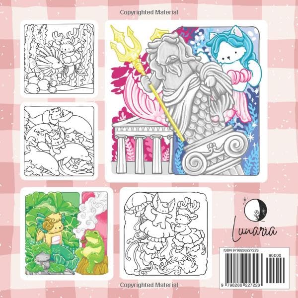 Fuzzy Mermadia: Cute and Cozy Mermaid Coloring Book WoodArtSupply