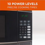 COMMERCIAL CHEF 1.6 Cubic Foot Microwave with 10 Power Levels, Small Microwave with Push Button, 1000 Watt Microwave with Digital Control Panels, Countertop Microwave with Timer, Stainless Steel Commercial CHEF