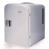 Frigidaire Mini Portable Compact Personal Fridge Cooler, 4 Liter Capacity Chills Six 12 oz Cans, 100% Freon-Free & Eco Friendly, Includes Plugs for Home Outlet & 12V Car Charger - White Frigidaire