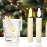FPOO 20 PCS Christmas Tree Candles Lights Flickering,Clip on Candle Battery Operated Taper Candle Stick with Timer,Mini Flameless Candles for Wreath Candelabra Waterproof Outdoor FPOO