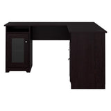 Bush Furniture Cabot 60W L Shaped Computer Desk in Espresso Oak Bush Business Furniture