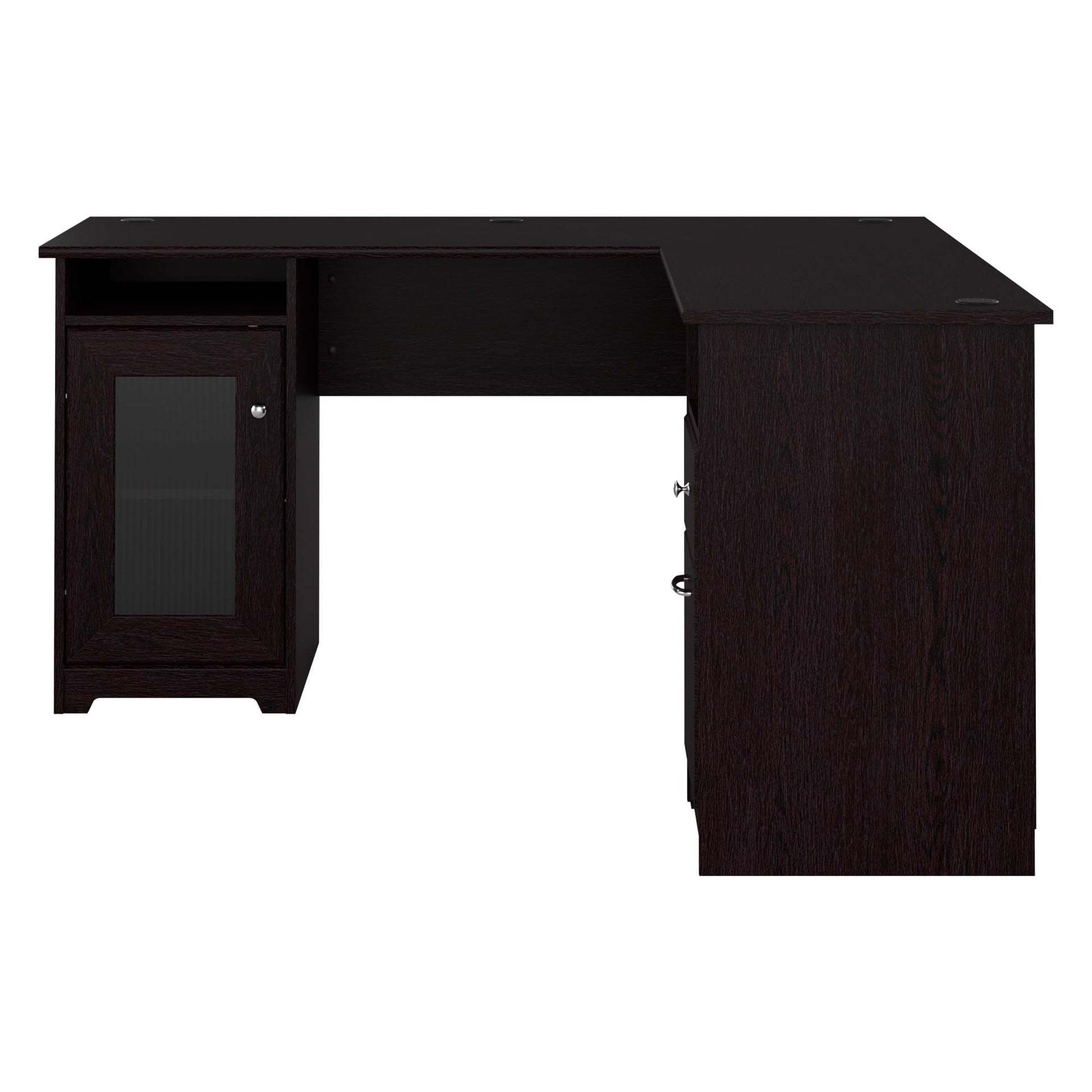 Bush Furniture Cabot 60W L Shaped Computer Desk in Espresso Oak - WoodArtSupply