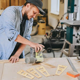 BENECREAT 9PCS Segmented Bowl Wedgies, Almond White Trapezoidal Segmented Bowl Wedge Tool Set for Segmented Bowl Making Jig, Sled, Wood Turning, 5mm Thick BENECREAT