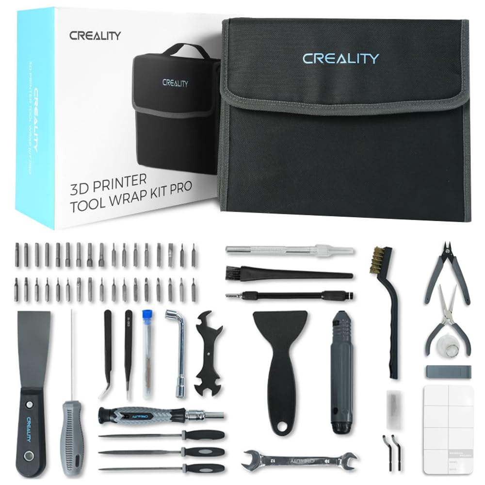 Creality 3D Printer Tool Kit, 74 Pcs in 1 3D Printing Tool Kit Includes Deburring Tool, Nozzle Cleaning Kit, Screwdriver Kit, Removal/Assembly Tools, 3D Printer Tool Wrap Kit Pro for All Prin - WoodArtSupply