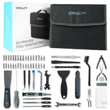 Creality 3D Printer Tool Kit, 74 Pcs in 1 3D Printing Tool Kit Includes Deburring Tool, Nozzle Cleaning Kit, Screwdriver Kit, Removal/Assembly Tools, 3D Printer Tool Wrap Kit Pro for All Printers Creality
