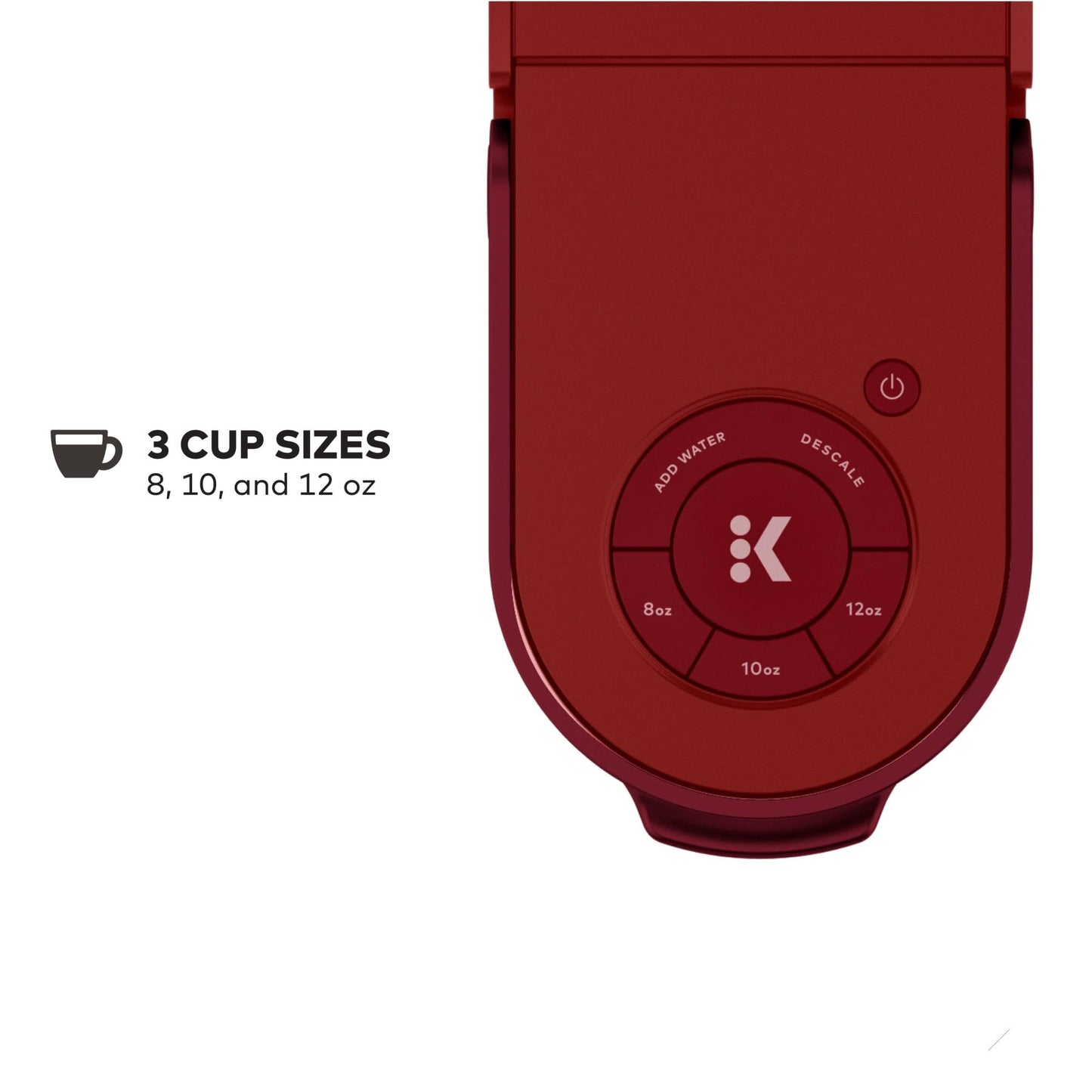 Keurig K- Slim Single Serve K-Cup Pod Coffee Maker, with 3 Brew Sizes, Multistream Technology, 46oz Removable Reservoir, Scarlet Red