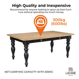 La Vane 16x3.5x3.5inch Chunky Farmhouse Table Legs, Set of 4 Unfinished Rubber Wood Replacement Table Legs for Bench Coffee Table Dining Table La Vane