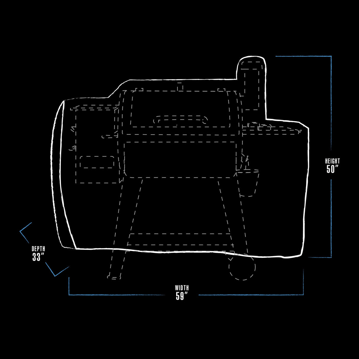 Pit Boss Grills 73821 Pit Boss Deluxe and 820 Pro Series Pellet Grill Cover, PB820D, Black PIT BOSS