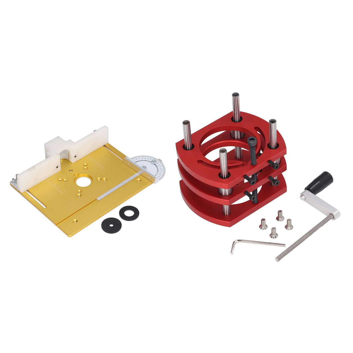 Precision Router Lift Table, Router Lift and Woodworking Router Table Insert Plate Lift Base, Max Lift 51mm Woodworking Engraving DIY Tools for Zooke