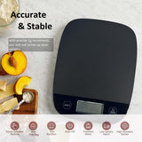 NUTRI FIT Food Scale for Kitchen Scales Digital Weight Grams and Ounces, Baking Scale Accurate for Weight Loss, Cooking, Coffee, Keto Diet, Meal Prep, 0.1oz Ultra Slim Smart Tare Black NUTRI FIT