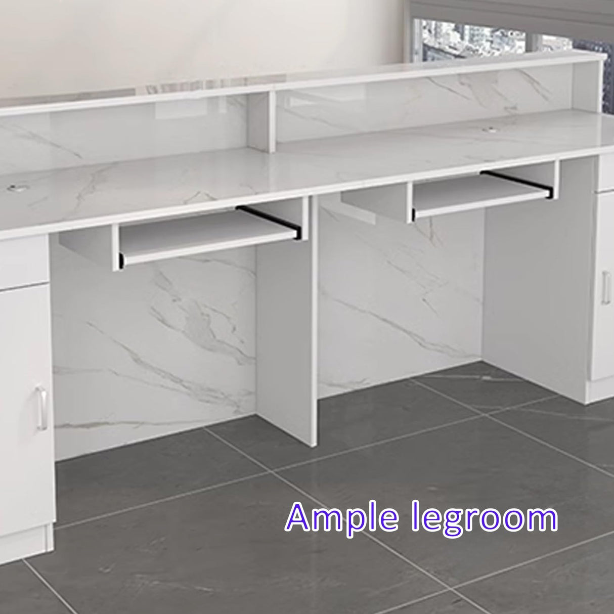JKGHK Reception Desk, Front Desk Reception Counter with Locking Drawer, Retail Counter with Storage Cabinet, Simple Retail Counter Checkout Counter for Lobby Store Office(White+Gold,60x45cm) JIAOCKJIAO