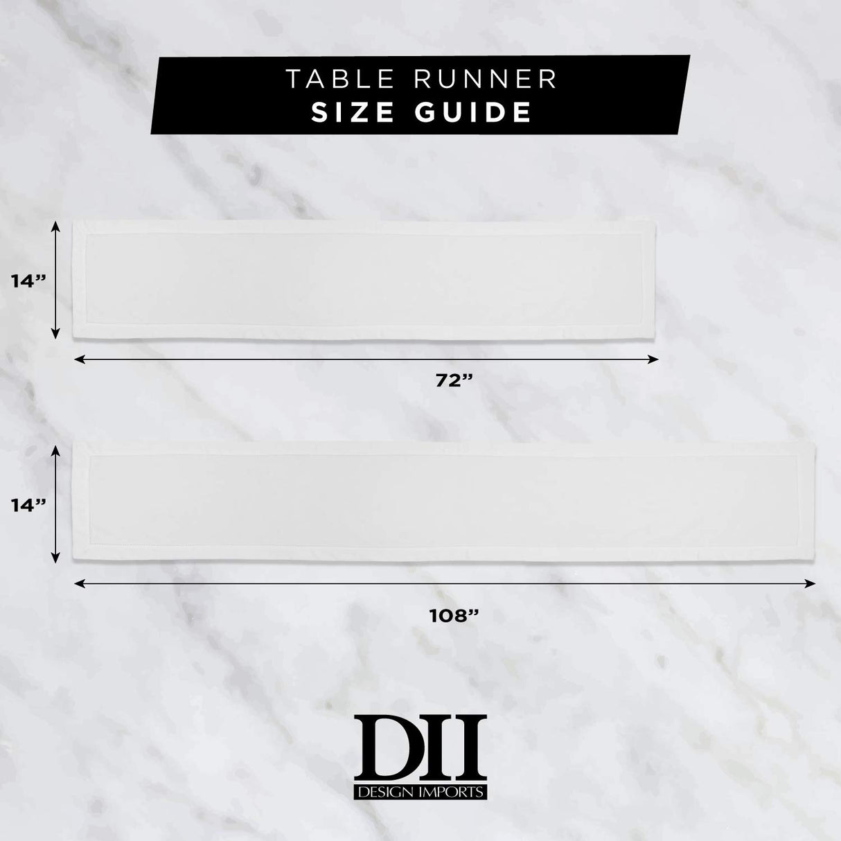 DII Jute Burlap Collection Kitchen Tabletop, Table Runner, 14x72, Double Border Gray DII