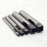 Fujiyuan 5PCS 3mm 4mm 5mm 6mm 7mm Leather Punch Cutter Tool Hollow Square Hole Steel Belt Watch Band Bag Package fujiyuan