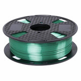 Shiny Silk Green PLA Filament 1.75 mm 3D Printer Filament 1KG 2.2LBS Spool 3D Printing Material Shine Silky Shiny Metal PLA CC3D Silk PLA Metallic Sage Green Color CC3D