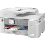 Brother MFC-J5855DW INKvestment Tank Color Inkjet All-in-One Printer with up to 1 Year of Ink in-box1 and to 11” x 17” Printing Capabilities, White Brother