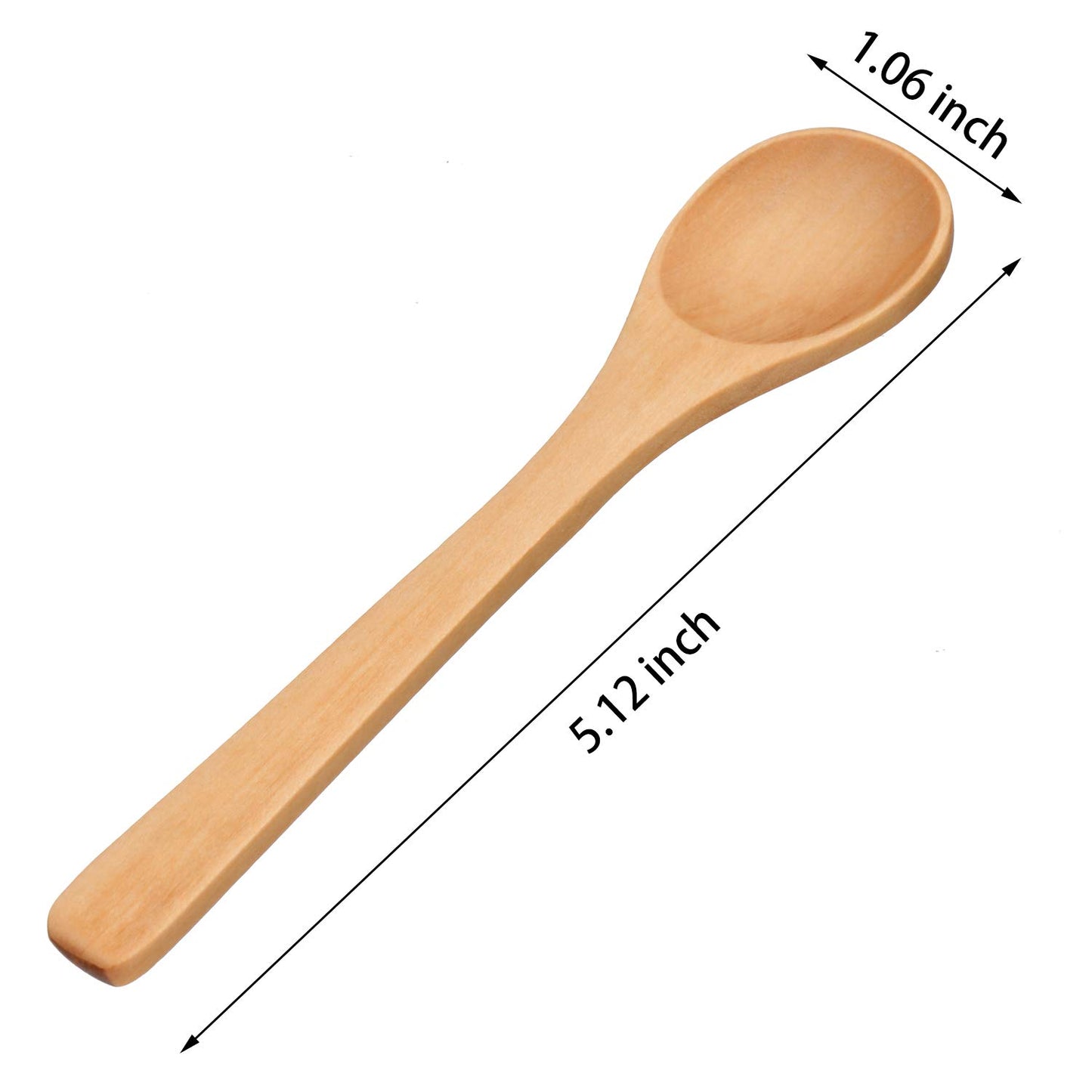 30 Pieces Mini Wooden Spoon Small Soup Spoons Serving Spoons Condiments Spoons Wooden Honey Teaspoon for Seasoning Oil Coffee Tea Sugar (Light Brown)