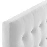 Modway Emily Twin Biscuit Tufted Performance Velvet Headboard, White Modway