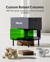 DAJA DJ6 Laser Engraver with Higher Columns Portable Laser Engraving Machine Kits for DIY Supports Win/Mobile System/Offline Laser Cutter (Working Area 3.15 * 3.15 inches) DAJA
