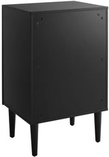 Crosley Furniture Everett Record Player Stand with Storage for Vinyl Records, Matte Black Crosley Furniture