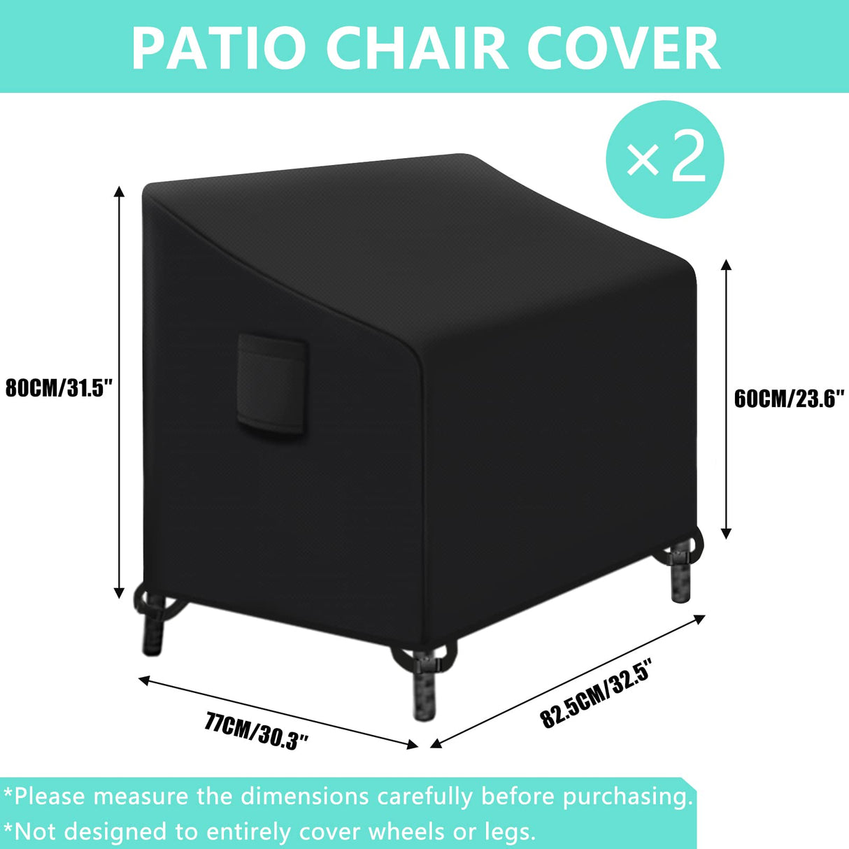 Kovshuiwe Patio Furniture Covers,4-Piece Outdoor Veranda Patio Garden Furniture Covers Set Waterproof - Upgraded 420D Heavy Duty Oxford Fabric Rattan Furniture Cover for Chair Sofa(Black) Kovshuiwe