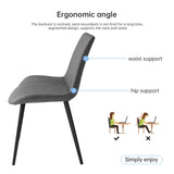 ZckyCine Modern Mid-Century Dining Table Set for 4-6 People Kitchen Dining Room Table Set Extendable Wood Dining Table and 4 Upholstered Chairs, Home Kitchen Furniture ZckyCine