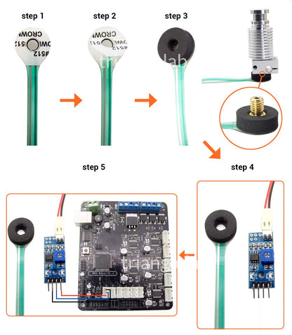 Kossel Delta Z axis 3D Printer High Precision Z-Probe Auto Bed Leveling Sensor kit 3D Touch Sensor for V6 nozzles and MK8 nozzles Hotend - WoodArtSupply