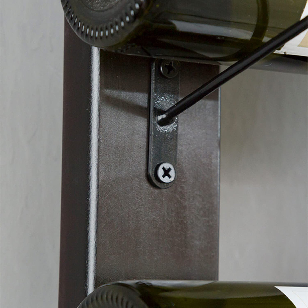 DCIGNA Wall Mounted Wine Rack, Barrel Stave Wine Rack, Imported Pine Wood and Metal Wine Bottle Holder Rack - 6 Bottles 40x7.6inch (Red Wine Color) DCIGNA