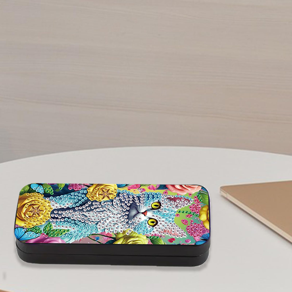 JISHSHAY Diamond Art Glasses Case Cat Diamond Painting Glasses Holder Gem Art Sunglasses Holder Gem Painting Sunglass Organizer Mosaic Kits for Adults Embroidery Kit Jigsaw Puzzles Eyeglass Case JISHSHAY