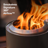 Solo Stove Mesa XL, 7 Inch Tabletop Fire Pit with Stand - Smokeless, Stainless Steel Fire Pit for Camping, Outdoor & Patio- Wood Burning or Pellet Fueled Portable Bonfire, 2.3lbs, Water Solo Stove