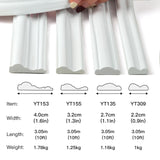 Yefanxi Peel and Stick Panels Molding Trim, Flexible Chair Rail Classic Wall Trim, Self-Adhesive Wall Paneling strip for Home Decoration(White 10ft*0.9in) Yefanxi