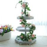 3 Tiered Serving Tray Wooden Farmhouse Decorative Tray, 3 Tier Tray for The Coffee Table, Kitchen Rustic Dinning Tiered Tray, Home Decor Tray, Three Tier Tray Cupcake Stand Display Tray MRPAPA