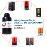 Siraya Tech Build 3D Printer Resin - High Precision Engineering Resin, Non-Brittle, Tappable, Low Warp & Shrink, for Detailed Models & Functional Parts and 8K LCD 3D Printers (Smoky Black, 1kg) Siraya Tech