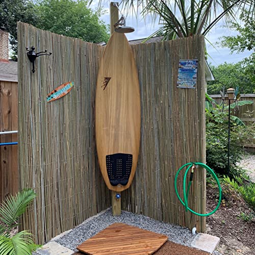 Forever Bamboo Natural Split Rolled Bamboo Fence Panel for Garden Privacy Fence Screen for Indoor or Outdoor 4 Ft H x 6 Ft L (2-Pack) FOREVER BAMBOO