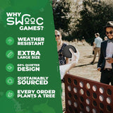 SWOOC Games - Giant Four in a Row (All Weather) with Carrying Case & 60% Quieter Design - Giant Connect - 4 Game - Giant Outdoor Games - Yard Games for Kids and Adults - Backyard Games - Giant Games SWOOC