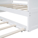 Merax Twin Size Canopy Day Bed with Trundle, White Merax