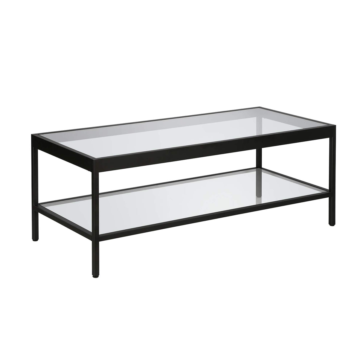 Henn&Hart 45" Wide Rectangular Rectangular Coffee Table in Blackened Bronze, Modern Rectangular Coffee Tables for living room, studio apartment essentials Henn&Hart