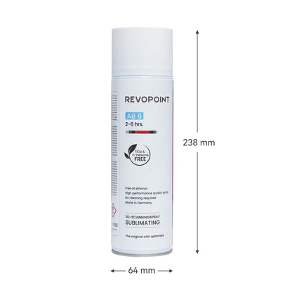 Revopoint 3D Scanning Spray for 3D Scanners, for Reflective, Transparent, Black or Highly Textured Surfaces, No Cleaning Needed, Sublimation, 500ml, AB-6 - WoodArtSupply