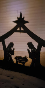 FrontYard Originals All-Weather Outdoor Holy Family Nativity, Waterproof, Made in USA, 4ft Tall, Durable Material, Simple Assembly, Easy Storage, Yard Nativity Set FrontYard Originals