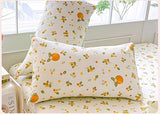 100% Cotton Fitted Sheet with Elastic Band +2pc Pillowcases Orange Fruit Print Double Queen Cal-King Size Mattress Cover for Girls Boys B99A (Queen (U.S. Standard)) Generic