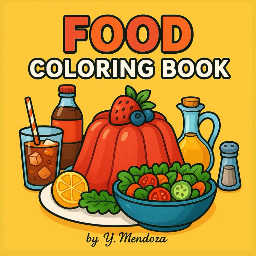 The Tasty Escape: A Relaxing Food Coloring Book: Each page brings food to life with playful titles and cozy designs. WoodArtSupply